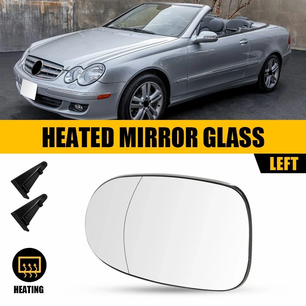 LH Mirror Glass for CLK Class 2003-2009 Mercedes-Benz