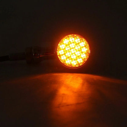Motorcycle Turn Signal Indicators - 2X LED Chrome (12V)