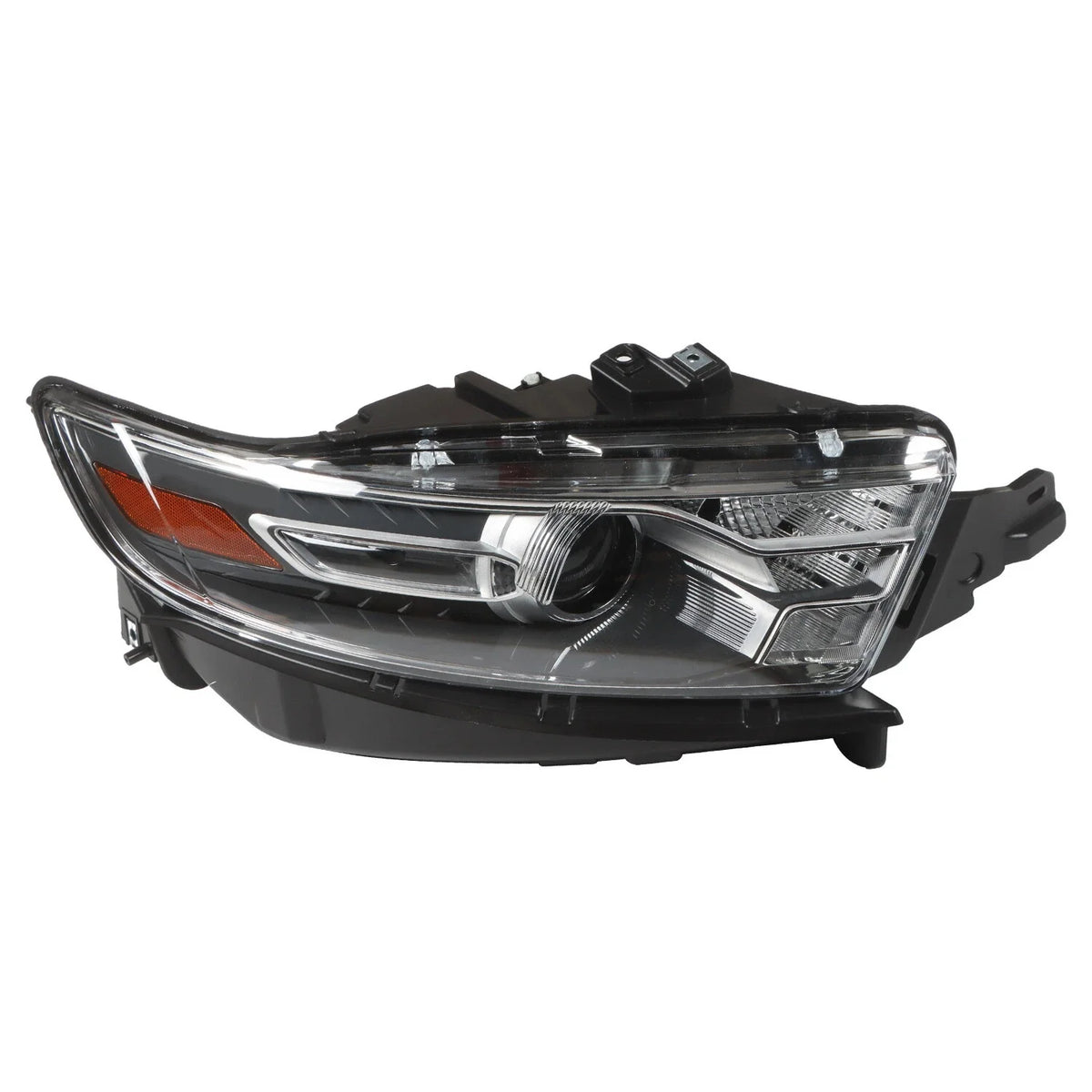 Right Halogen Headlight with Gray Trim for 2013-2014 Ford Taurus
