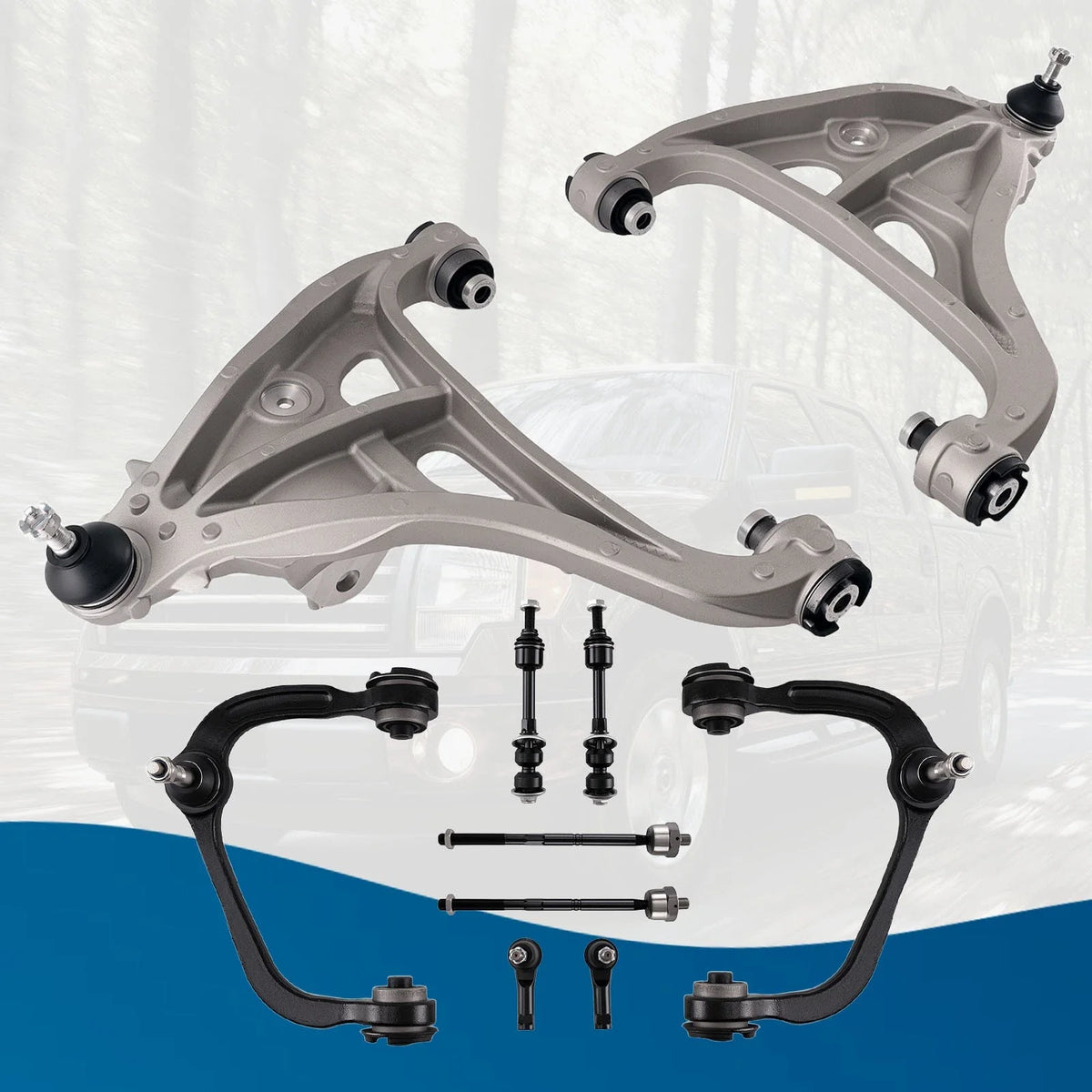 Control Arm Set (10pc) for 2005-2008 Ford F-150 MARK LT 2WD
