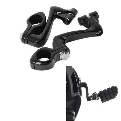 360 Adjustable Highway Foot Peg Mounting for Harley (Fits 1.25" 32mm Engine Guard)
