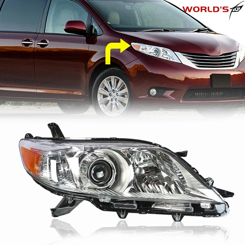 Headlight for Toyota Sienna (2011–2020) Halogen Type Right Side