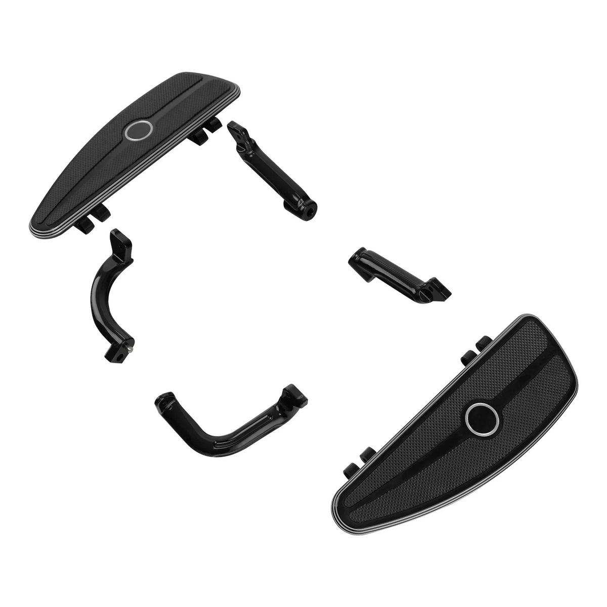 Footboard Mount Bracket, Black Half-Shield for Harley Touring 2014-2024