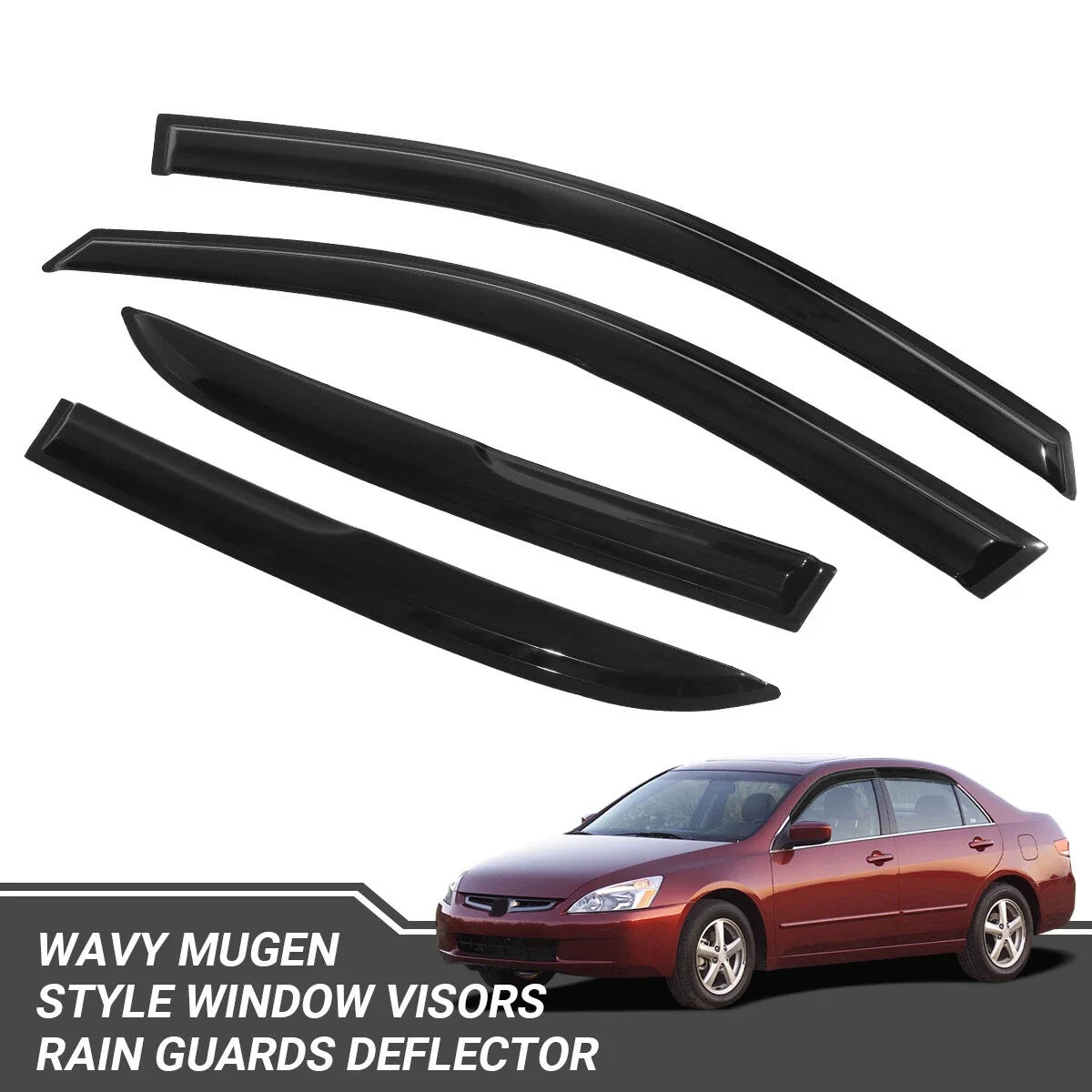 Set of 4 Window Visors for Honda Accord Sedan (2003–2007)