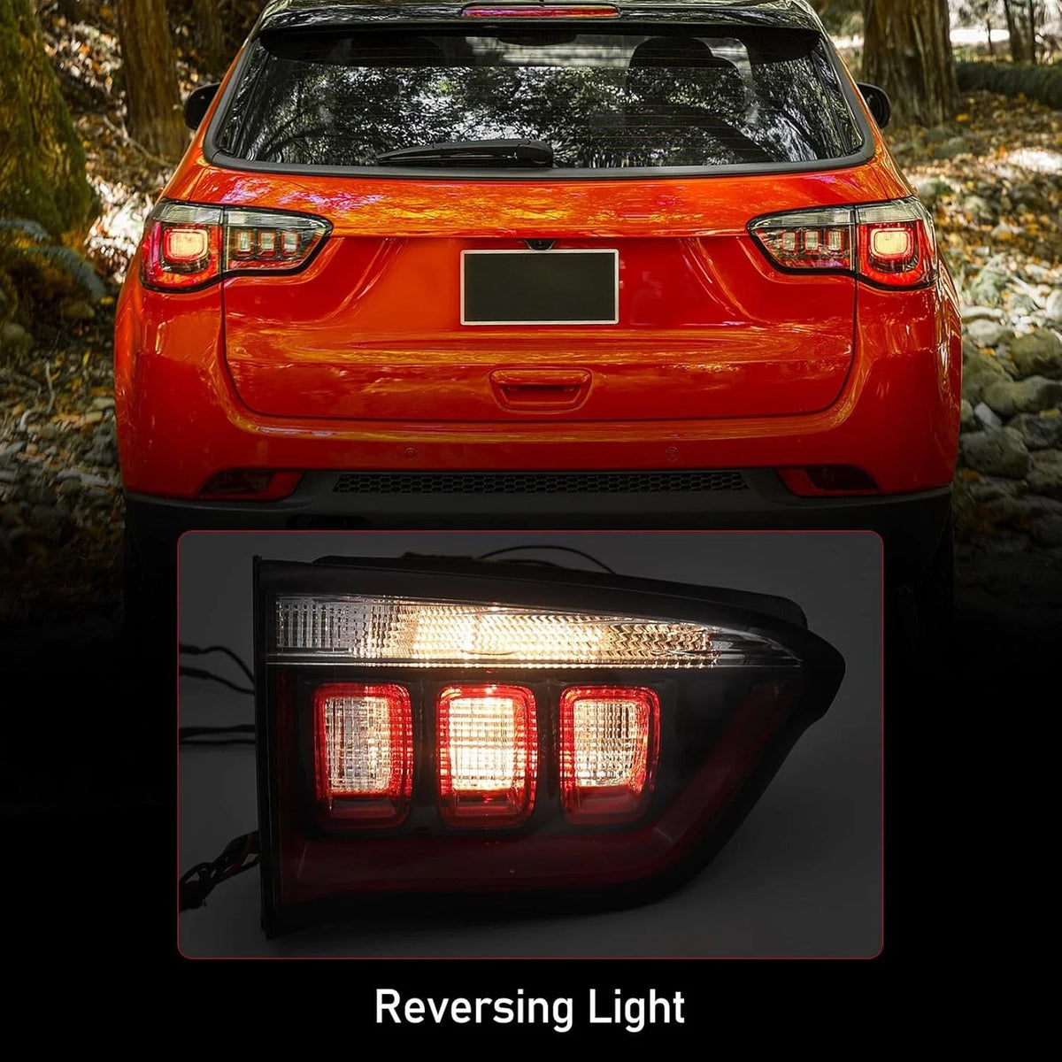 Halogen Tail Light - Inner for Jeep Compass 2017-2026, Driver Left Side