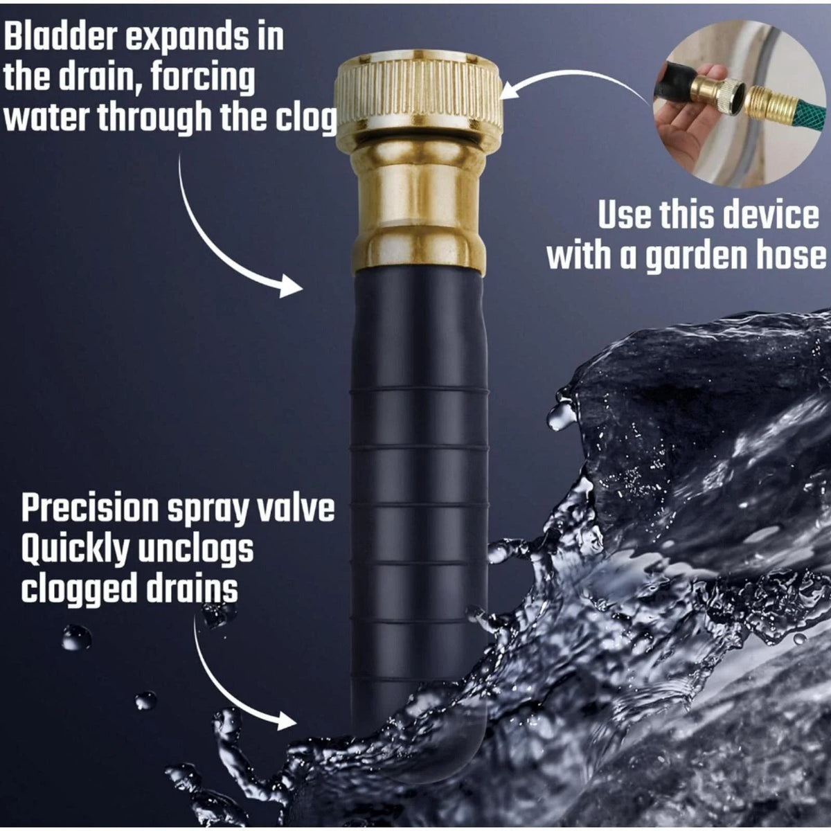 Drain Bladder for Pipes 1.5 to 3 Inches