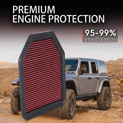 Replacement Air Filter 33-2364 for Jeep Wrangler (2007–2018)