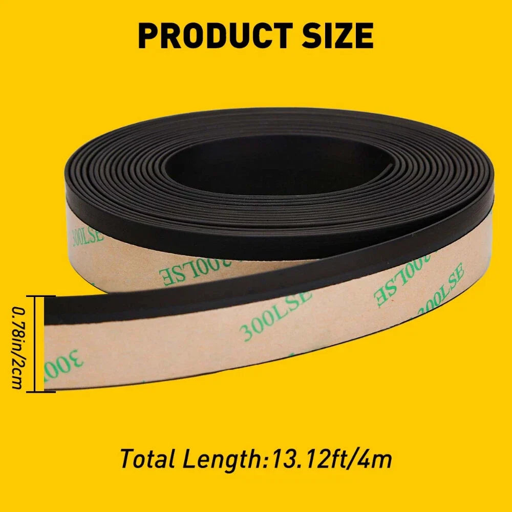 1x Rubber Car Side Door Window Glass Seal for Universal Vehicles (13FT)