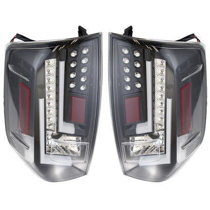 Pair LED Tail Lights for Toyota Tundra (2014–2016) Left Right Black/Clear Lens