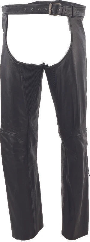 Leather Chaps for Powersports (Black XL)