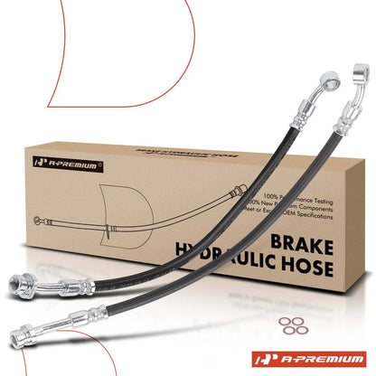 2X Front Brake Hydraulic Hose for Kia Sorento (2011–2013) Hyundai Santa Fe (2011–2013)