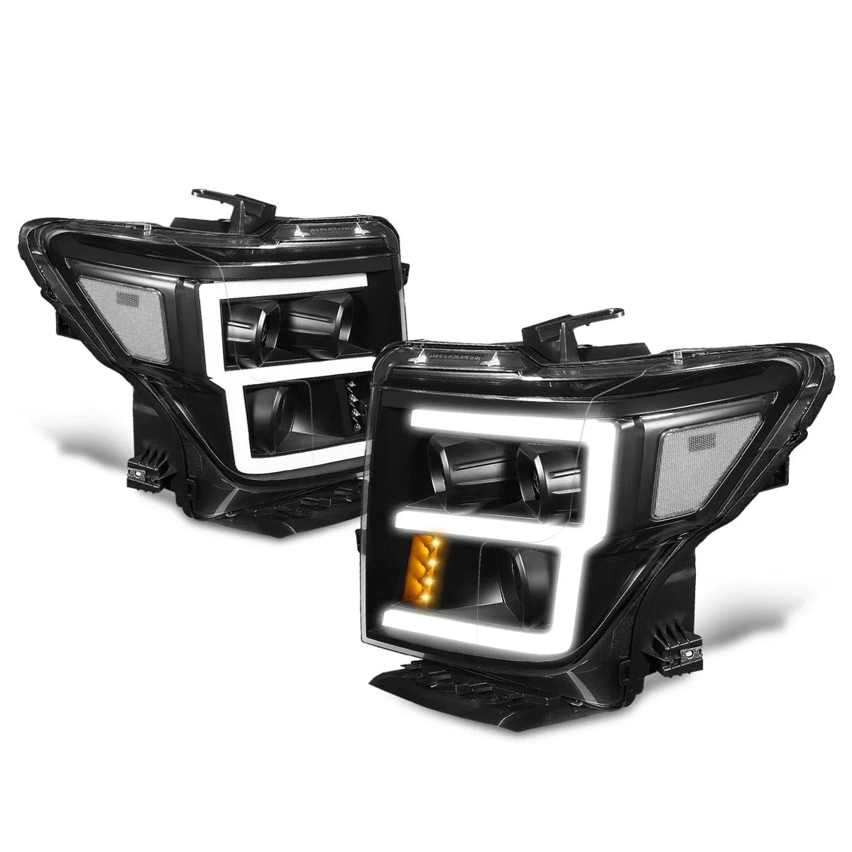 LED Turn Signal + E-Shape DRL Projector Headlights for Titan XD (2016–2024)