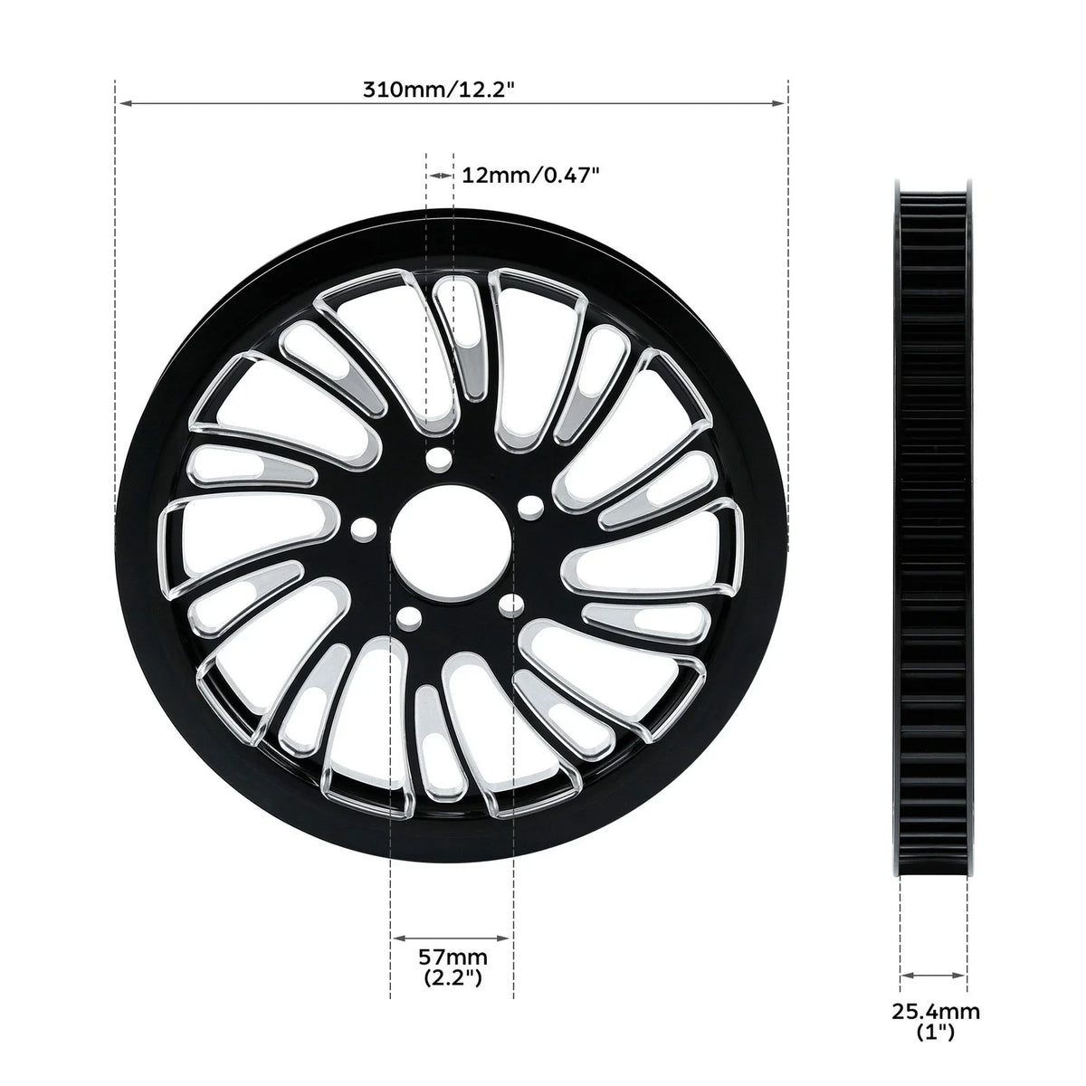 Rear Wheel Belt Pulley Sprocket for Harley Touring Road King Glide (1997–2008)