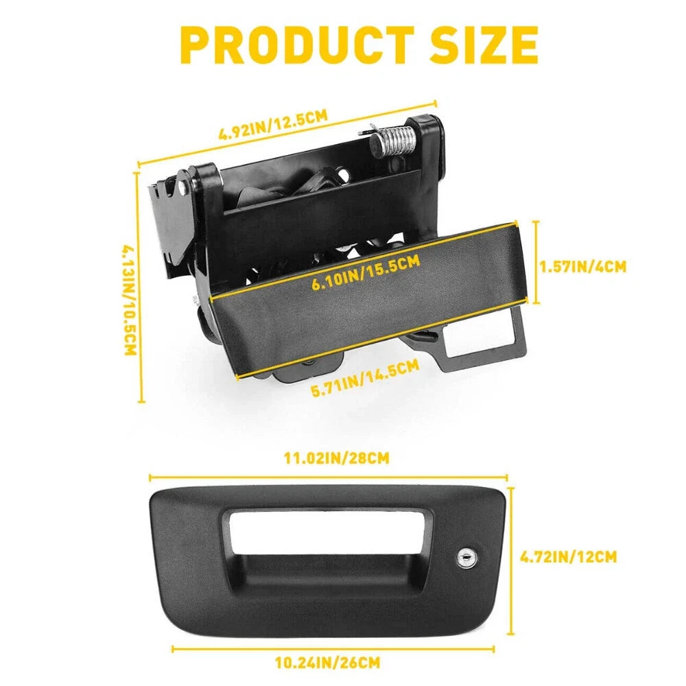 Tailgate Handle with Bezel & Lock Kit for Chevy Silverado GMC Sierra (2007–2013)