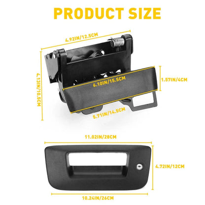 Tailgate Handle with Bezel & Lock Kit for Chevy Silverado GMC Sierra (2007–2013)