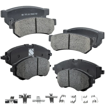 Set of 4 Ceramic Brake Pads for 2014-2016 Chevrolet Spark EV