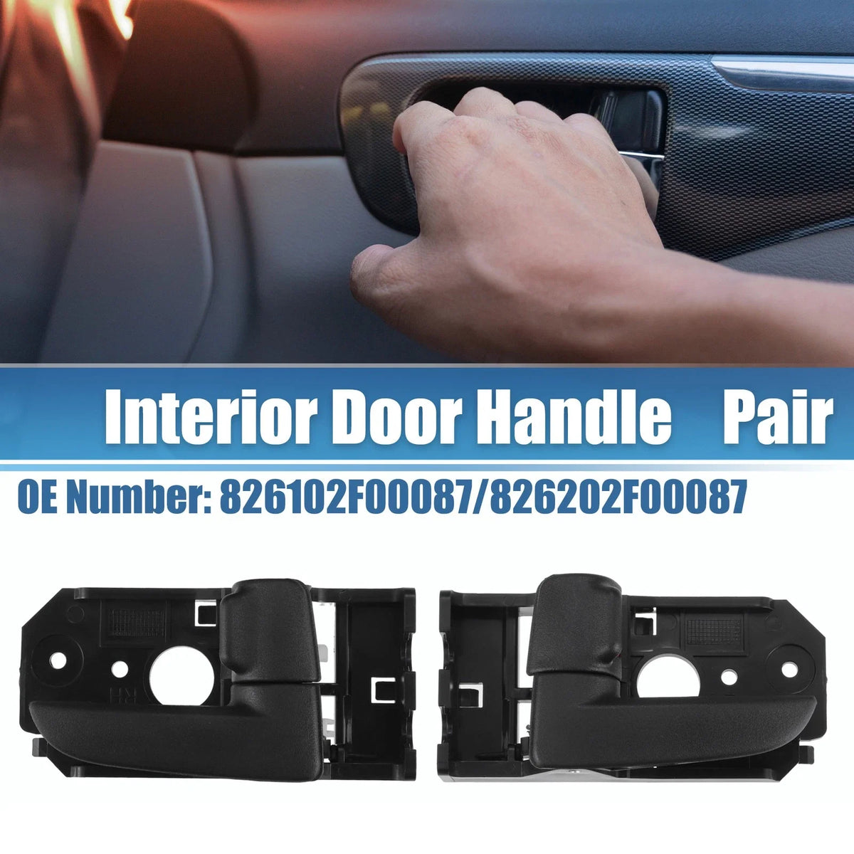 1 Pair Interior Door Handle for Kia Spectra (2000–2009) No. 826102F00087