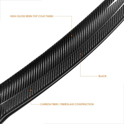 Rear Trunk Lid Spoiler V-Style in Carbon Fiber for Audi A4 Quattro 2013-2016