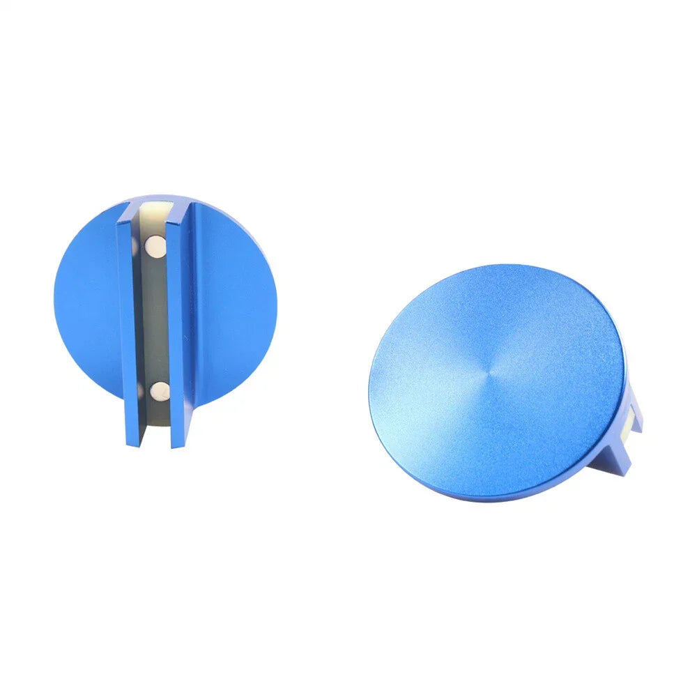 Magnetic Jack Pad Adapter - Large Slotted for Car Frame Rail, Blue