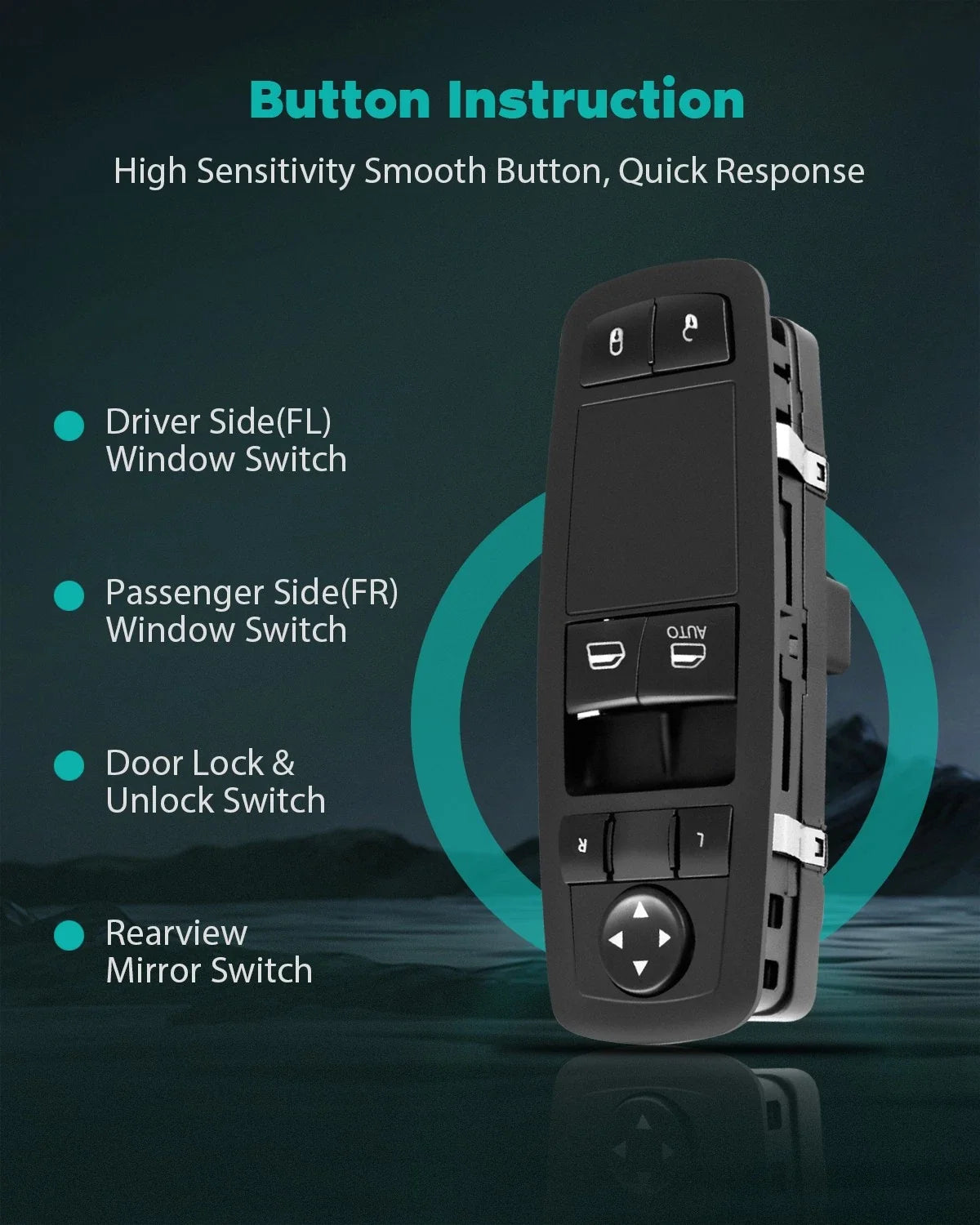 Power Window Switch for 2012-2015 Chrysler Town & Country