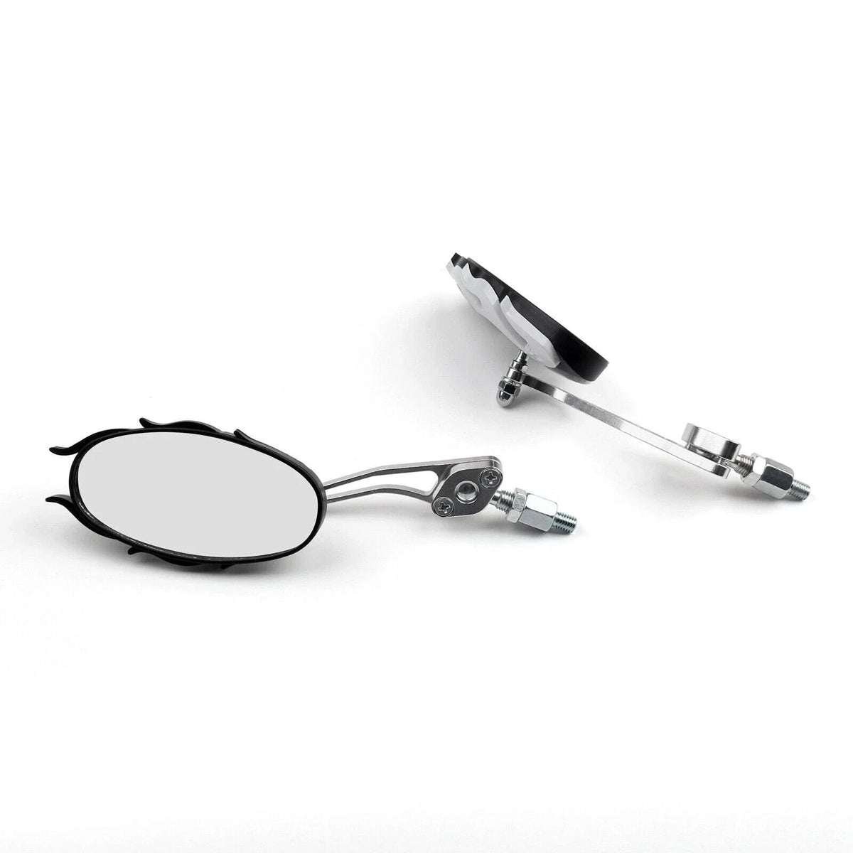 Motorcycle Rearview Mirrors - Universal (8mm 10mm) - White