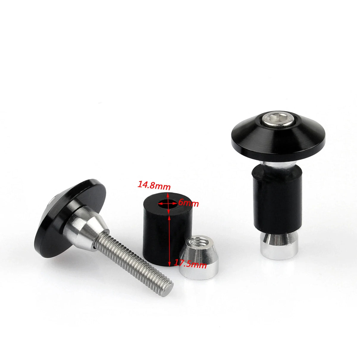 Handlebar Grips & Bar End Plugs 7/8" for Universal Motorcycle Use