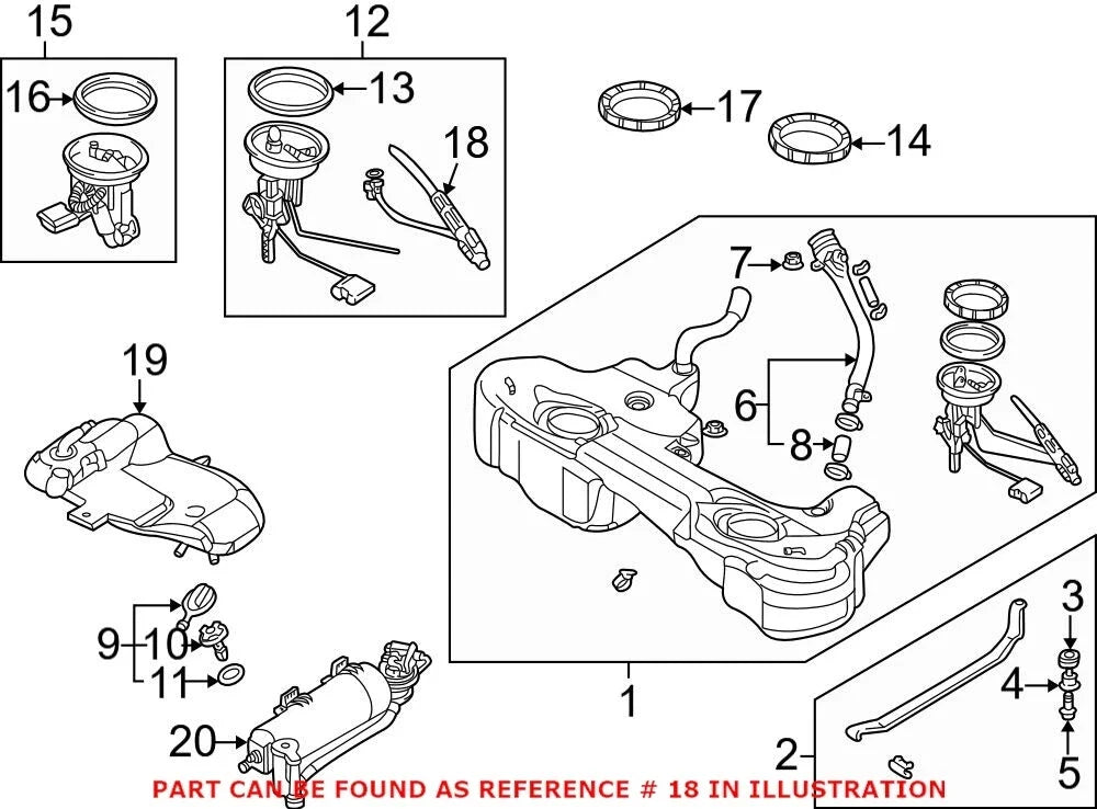 Electric Fuel Level Sensor Sending Unit for BMW 3 Series (2006–2013)