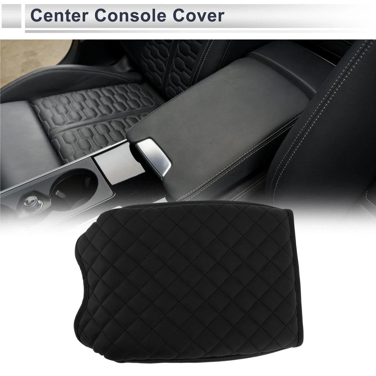 Center Console Cover for Toyota Tacoma (2016–2023) Black 1Pc