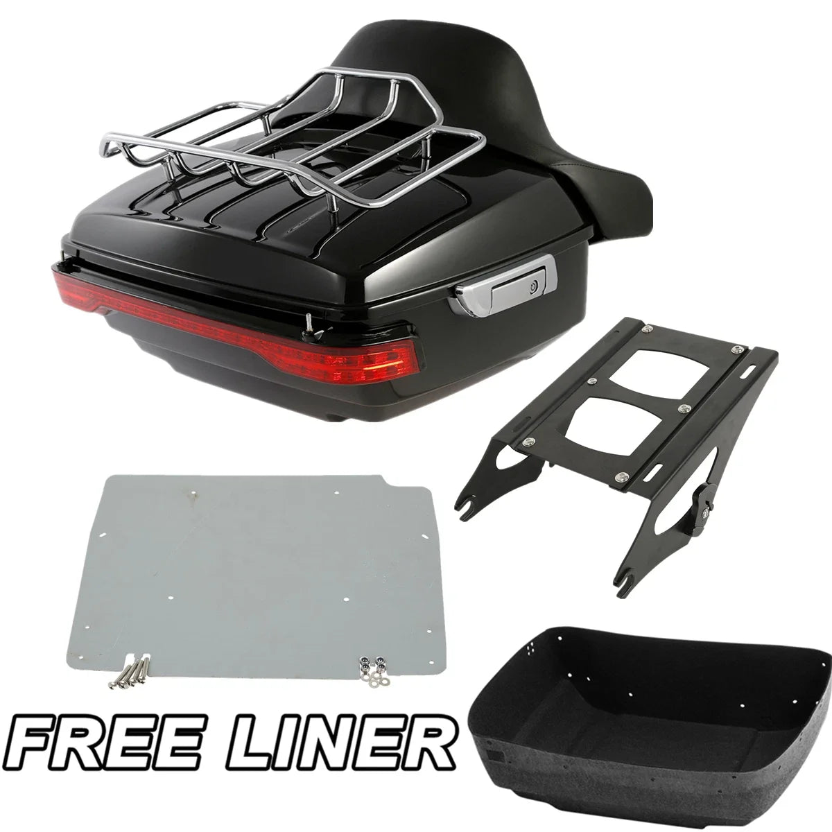 Trunk Pad Rack Light Base Plate for Harley Road Glide King 2014-2023
