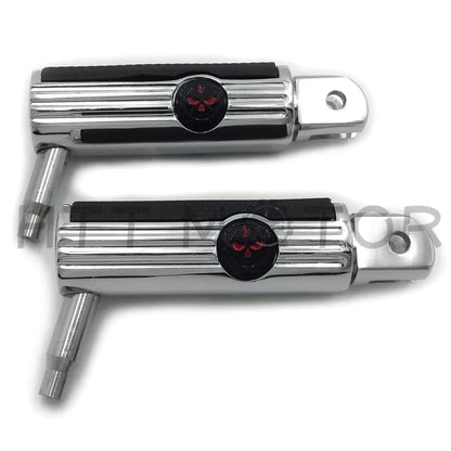 Skull Defiance Rider Footpegs for Harley FXBB FXBR FXBRS FXLR (2018–Present)