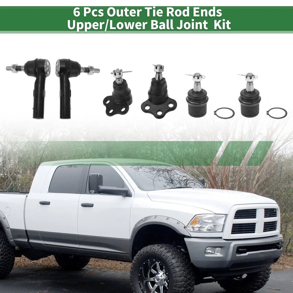 Tie Rod Ends & Ball Joints Front Set for Dodge Dakota (2000-2004)