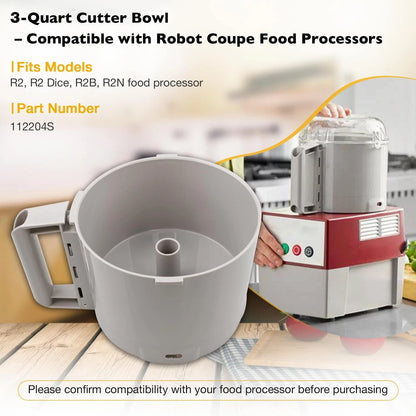 Replacement Cutter Bowl for Robot Coupe R2 R2B Food Processor (112204S)