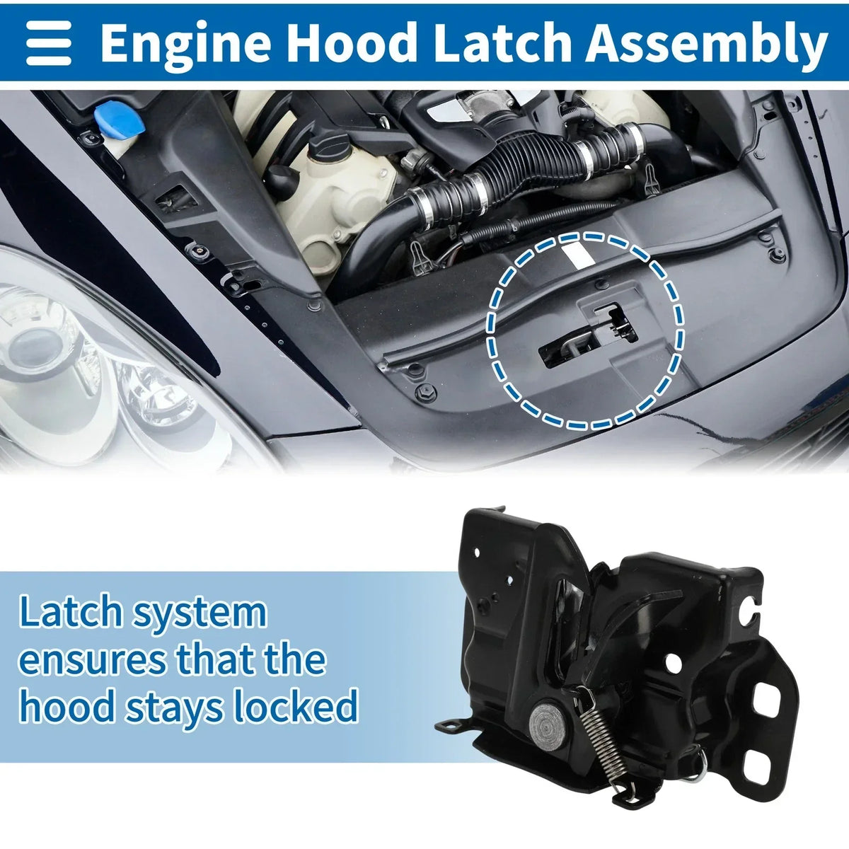 Replacement Hood Latch Assembly for Chrysler 200 (2011-2014)
