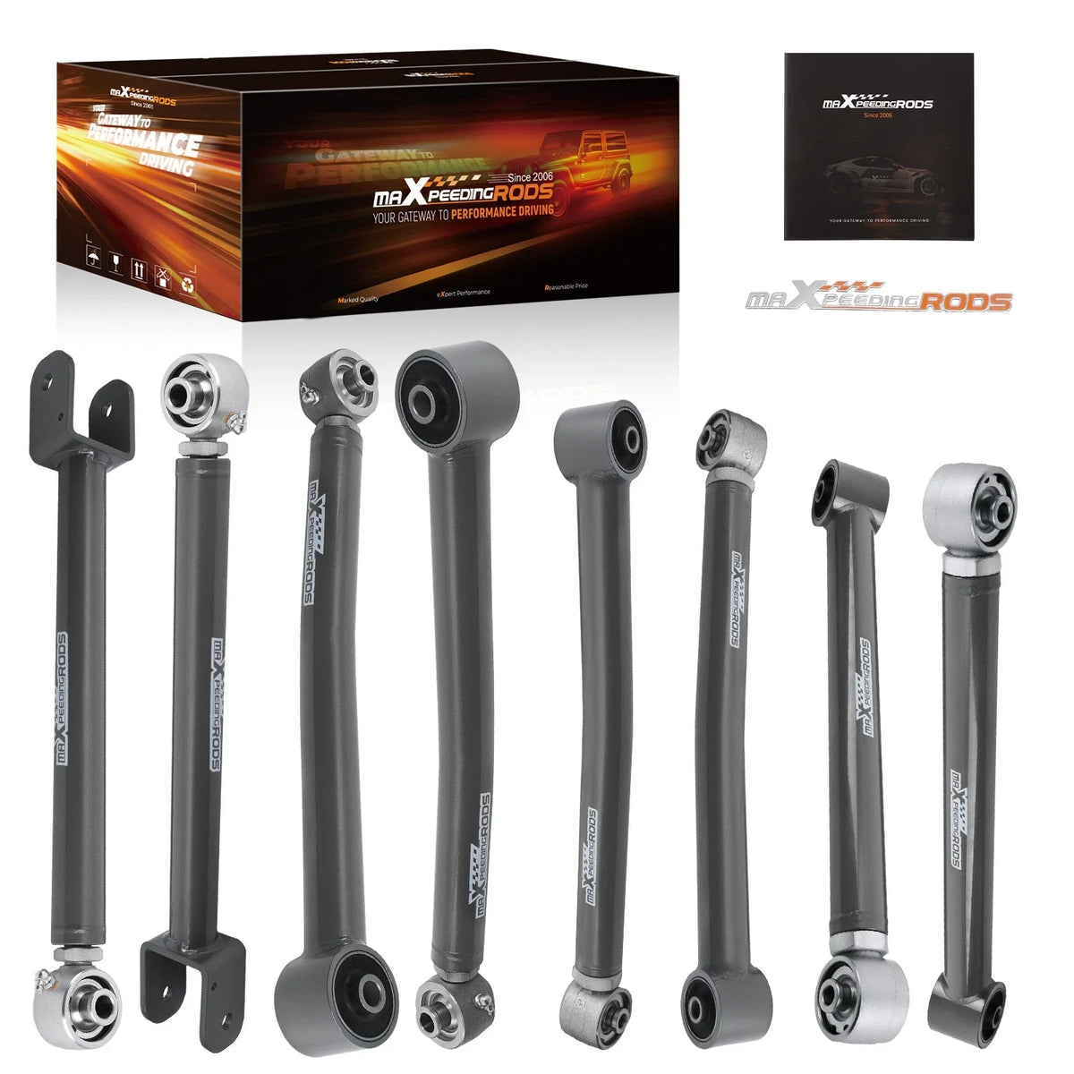 Set of 4 Adjustable Control Arms for Jeep Wrangler JK (2007–2018)