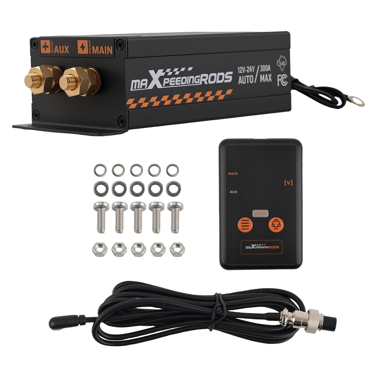 Universal 300amp Smart Battery Isolator Controller for 12V/24V