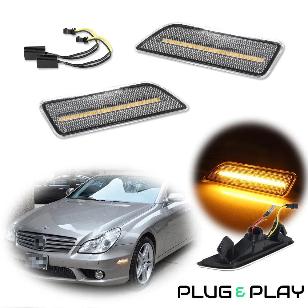LED Side Marker Lights Kit for Benz W219 CLS550 CLS63 AMG (2006–2011)