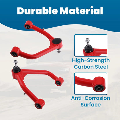 2X Front Upper Control Arms for 2-4" Lift GMC Sierra Silverado 2007-2018