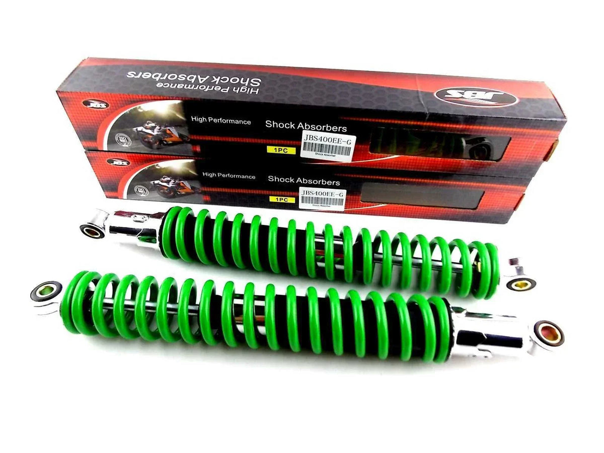 Green/Chrome 400mm Rear Shock Absorbers for Honda XL250
