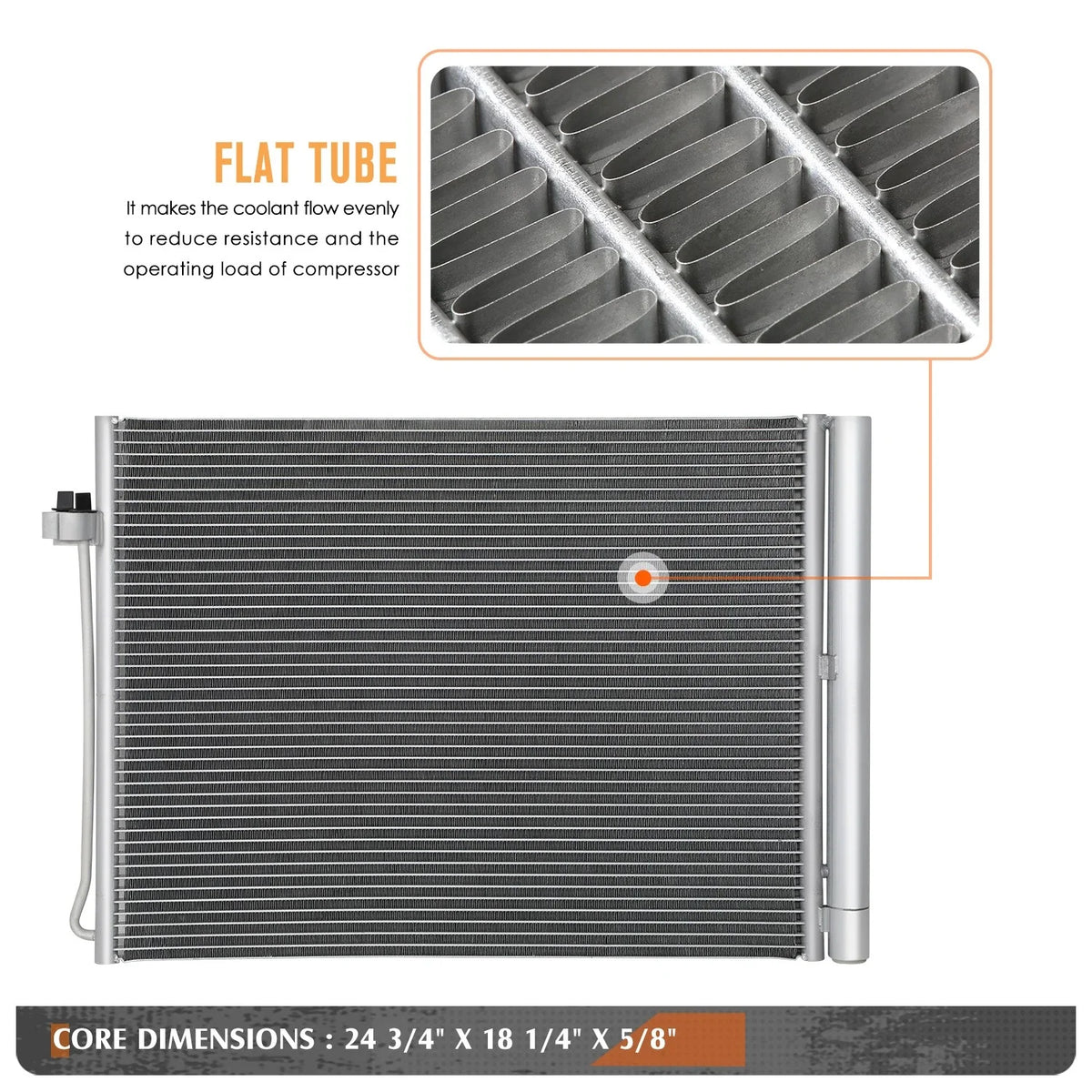 Replacement A/C Condenser Aluminum Core for BMW X5 X6 2007-2019