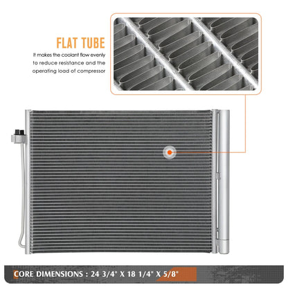 Replacement A/C Condenser Aluminum Core for BMW X5 X6 2007-2019