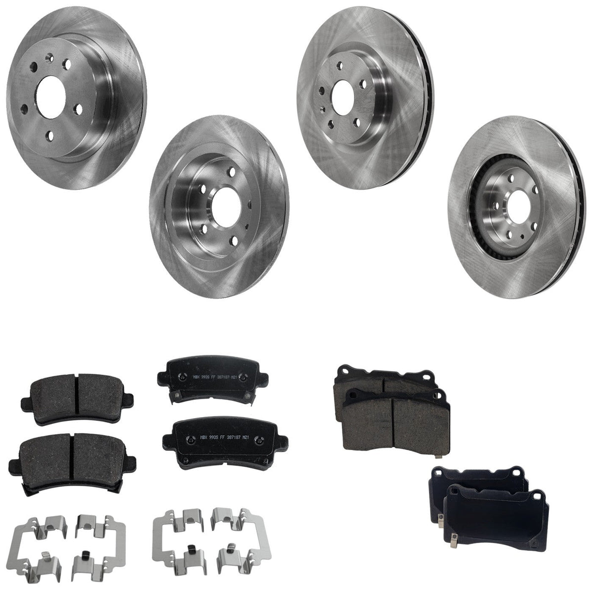 Complete Brake Disc and Pad Set for Buick Regal (2014–2017) Front/Rear