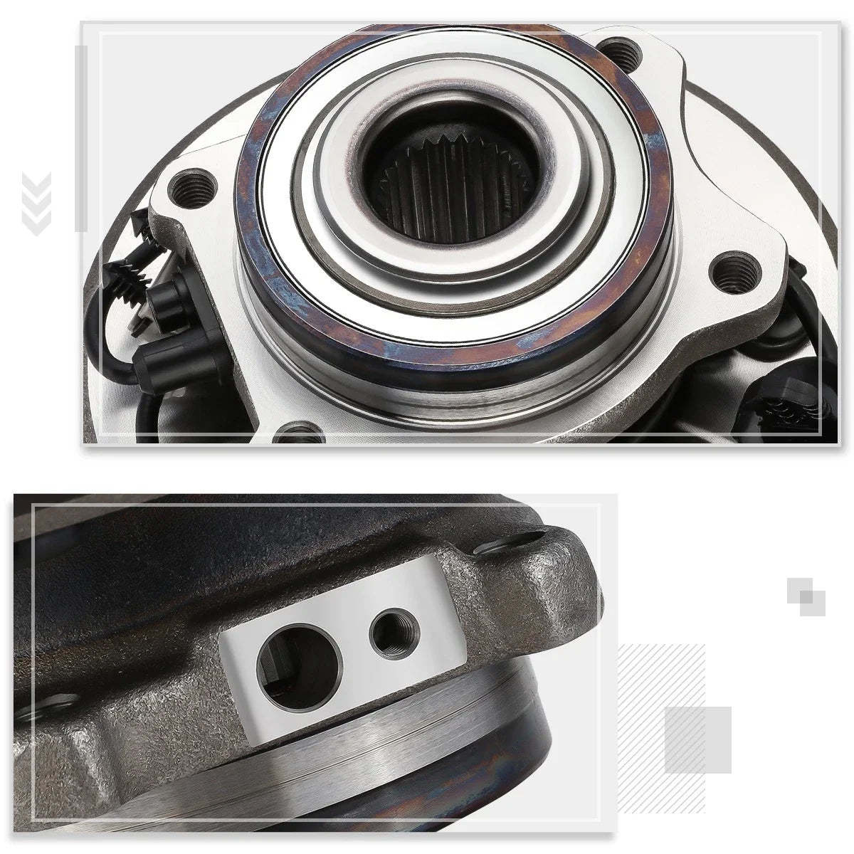 Front Hub Bearing w/ ABS Sensor & Studs for 2004-2006 Chrysler Pacifica
