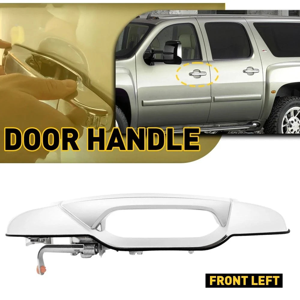 Chrome Door Handle for Silverado 1500 (2007–2013) Left Outer