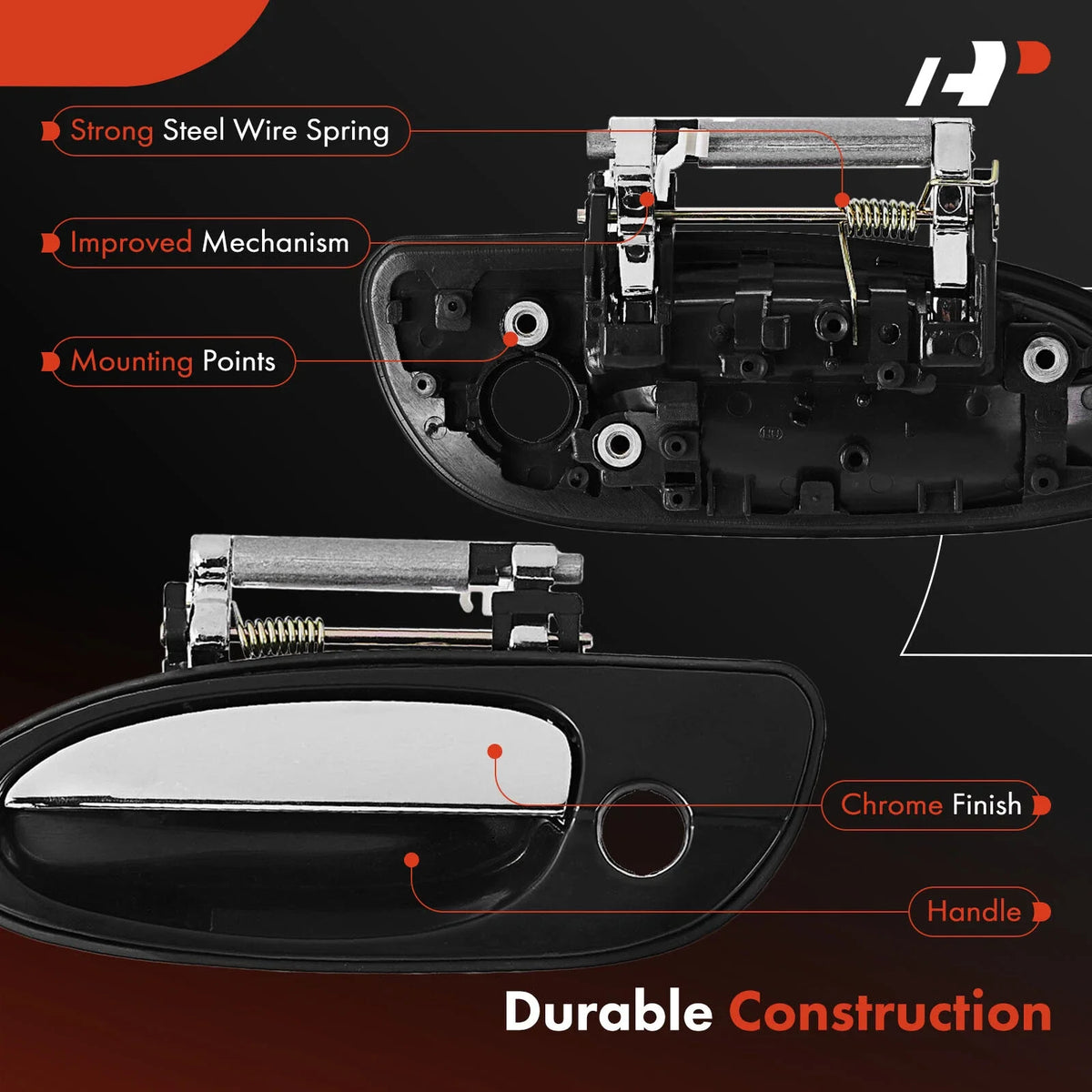 Chrome Door Handle with Keyhole for Maxima
