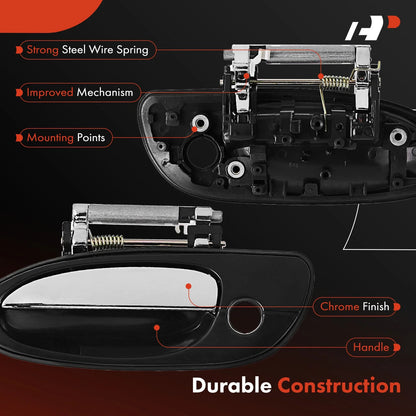 Chrome Door Handle with Keyhole for Maxima
