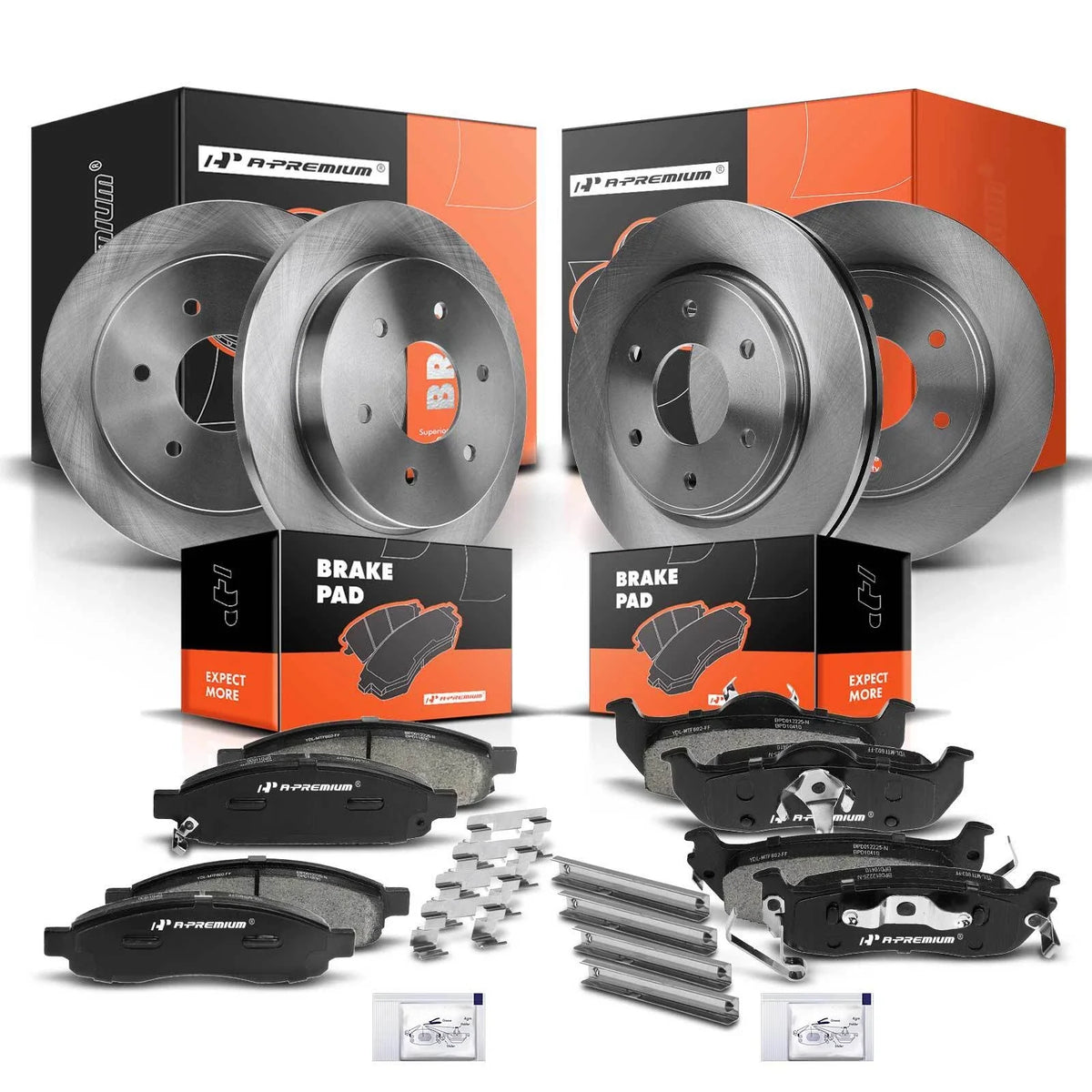 Disc Brake Rotors & Ceramic Pads for Nissan Titan (2004–2023)