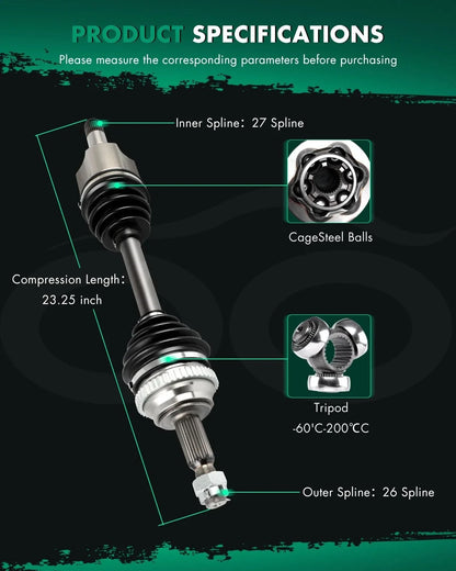 CV Axle Assembly Front Left for Dodge Neon (2003–2005)