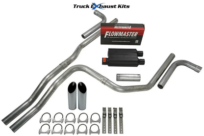 Dual Exhaust Kit 2.5" Flowmaster 40 Series S Exit for 2007-2014 Chevy Suburban