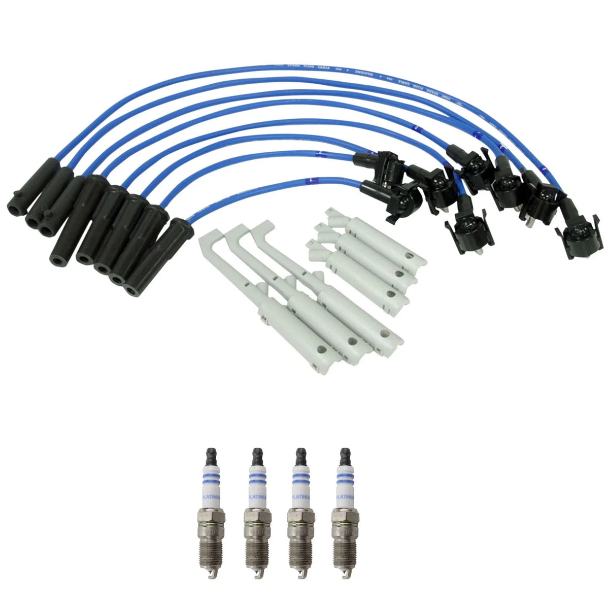 NGK Wire Set & Bosch 4 Platinum Spark Plugs for B2300 B2500 Ranger (1994–2000)