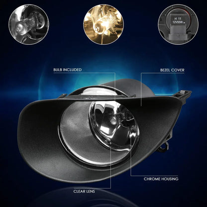 Front Fog Light Pair with Clear Lens for Yaris/Vitz 2007-2008